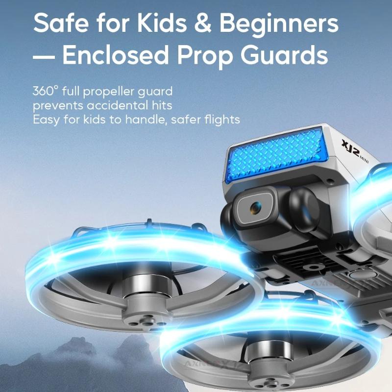 XJ2 Mini Drohne 8K Dual HD Kamera 5G WIFI Übertragung Faltbarer Bürstenloser RC Quadcopter Vollständige Abdeckung Schutzhülle Fernbedienung Spielzeug Kindergeschenk