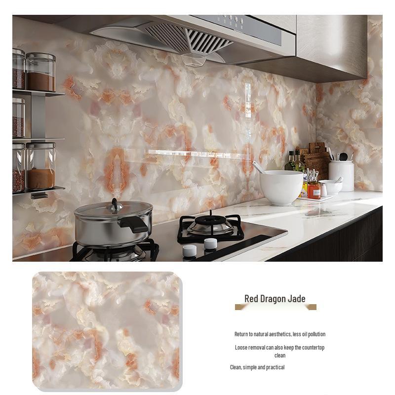 Waterproof Self-Adhesive Tile Stickers: Oil-Proof Kitchen & Cupboard Renovation Wallpaper.