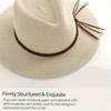 2025 New Straw Hat for Women Men UV Protection Natural Panama Hat Wide Brim Sun Hat Men Classic Fedora Beach Hat