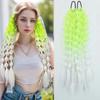20" Colored Hair Extensions Lightweight with Hair Tie Kids Bubble Ponytail Extension Fashion Women Handmade Braided