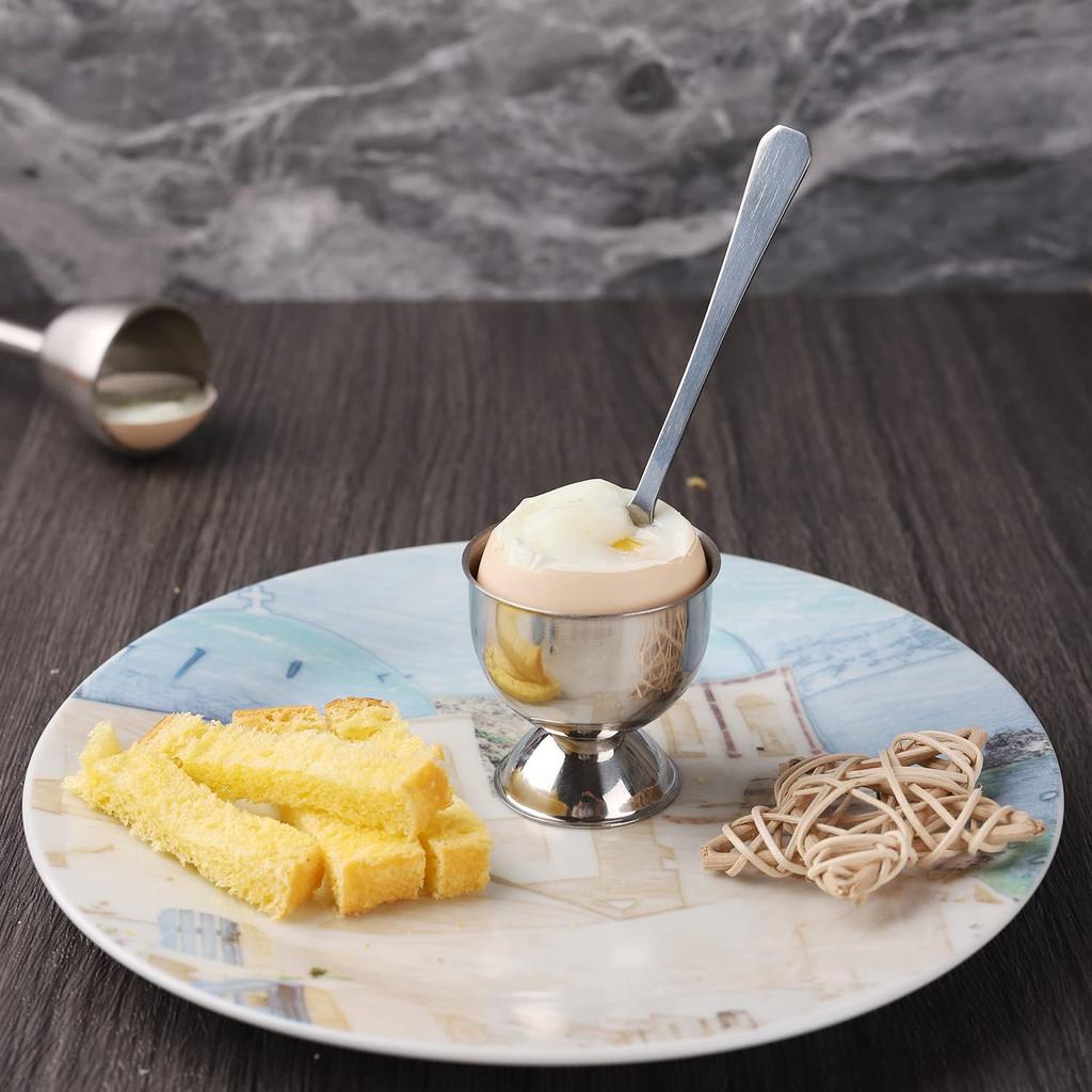 Stainless Steel Egg Cups Set Hard Soft Boiled Egg Tray Holder for Breakfast Kitchenware Gift Set Kitchen Gadget Egg Tools
