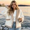 Women's Casual Long Sleeve Lapel Jacket for Everyday Wear
