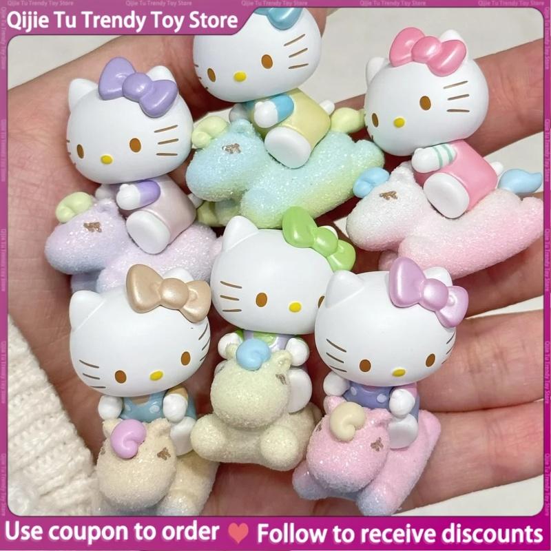 Hello-Kitty Childlike Pony Cute Bean Cute Piece Blind Bag Confirmed Model Figurine Girl Cute Gift Holiday Surprise Decoration