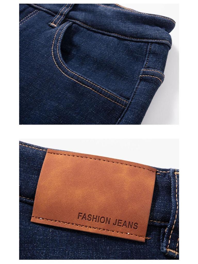 Men's Loose Fit Thickened Velvet Jeans - Plus Size for Fall/Winter