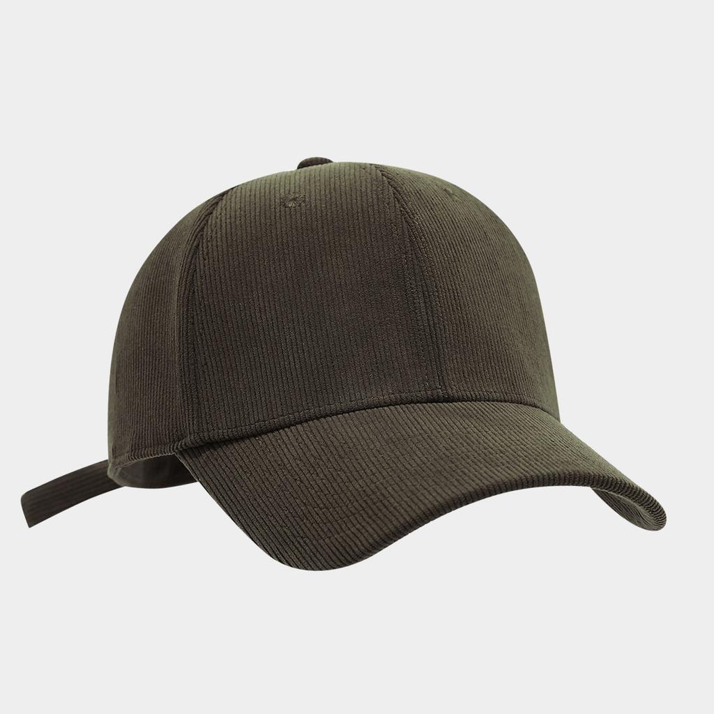 Women Autumn Striped Corduroy Baseball Cap Retro Hard-Topped Mountaineering Baseball Cap Women
