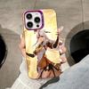 Game GI Ningguang Purple Translucent Mobile Phone Case for iPhone 17 16 15 14 13 12 11 X XR XS 8 7 Air Pro Max Plus Cover