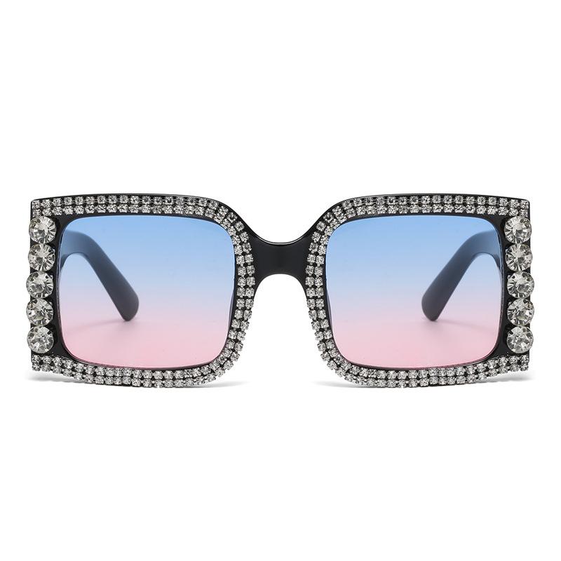Latest Vintage Retro Square Sunglasses Women Luxurious Diamond Shades Plastic Frame UV400 Fashionable Men Gradient Sun Eyeglasses