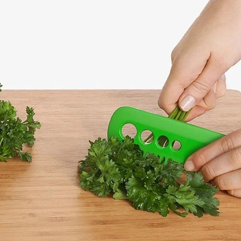 Multifunctional Cutter Stripper Vegetable Rosemary Kale Chard Collard Oregano Parsley Cilantro Leaf Remover Kitchen Peeling