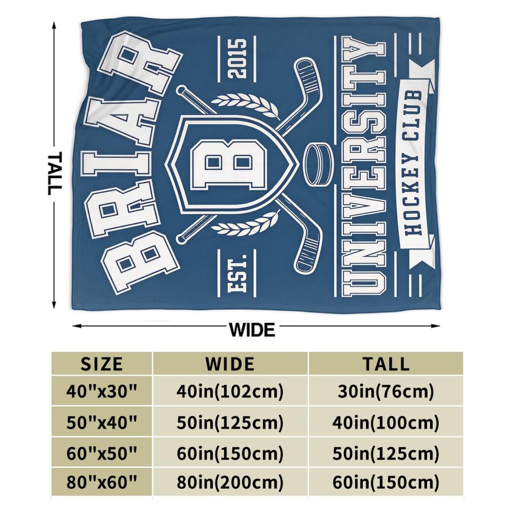 Off Campus Briar U Hockey Romance Blanket Warm Soft Street Trend Plush Throw Blanket For Kids Adult Living Room Bed Cover
