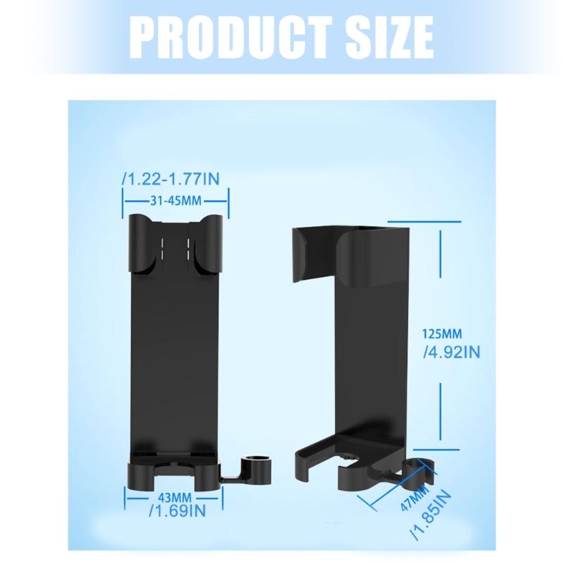 Easy No Tools Required Wall Mount Holder For Hair Dryer And Curling Iron Organizers Space Saving Design Made Of ABS