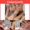 Bague Géométrique en Cuivre Réglable Élégante Avec Pierres Zirconium Pour Femmes Tendance