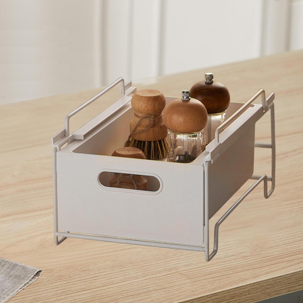 Below Sink Organizer Multifunctional Pull Out Cabinet Stackable Storage Rack for Bedroom