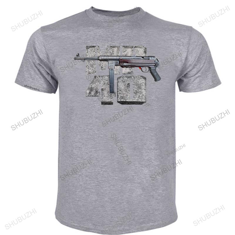 Hot Sale Men Brand T Shirt Summer Cotton Short Sleeve Tshirt Fashion Tee Shirt Mp 40 Maschinen Pistol Germany Wehrmacht Tees