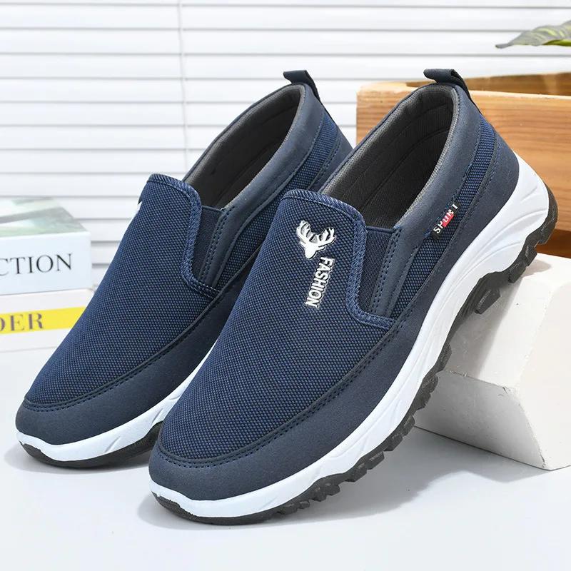 Autumn New Men Single Shoes Outdoor Non Slip Walking Shoe Casual Comfortable Flat Fashion Breathable Male Footwear
