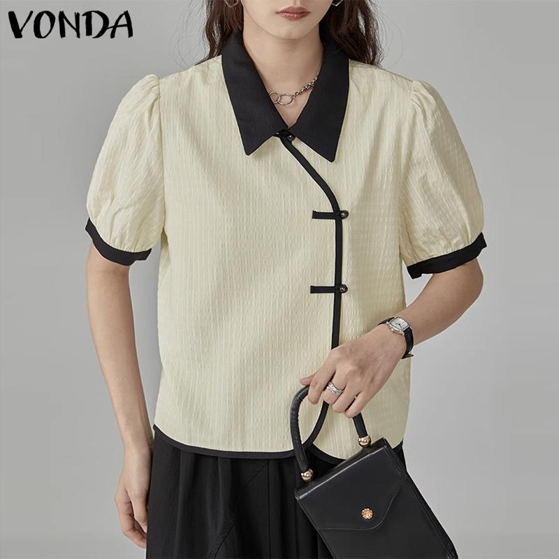 

Летняя женская рубашка с коротким рукавом VONDA Bubble