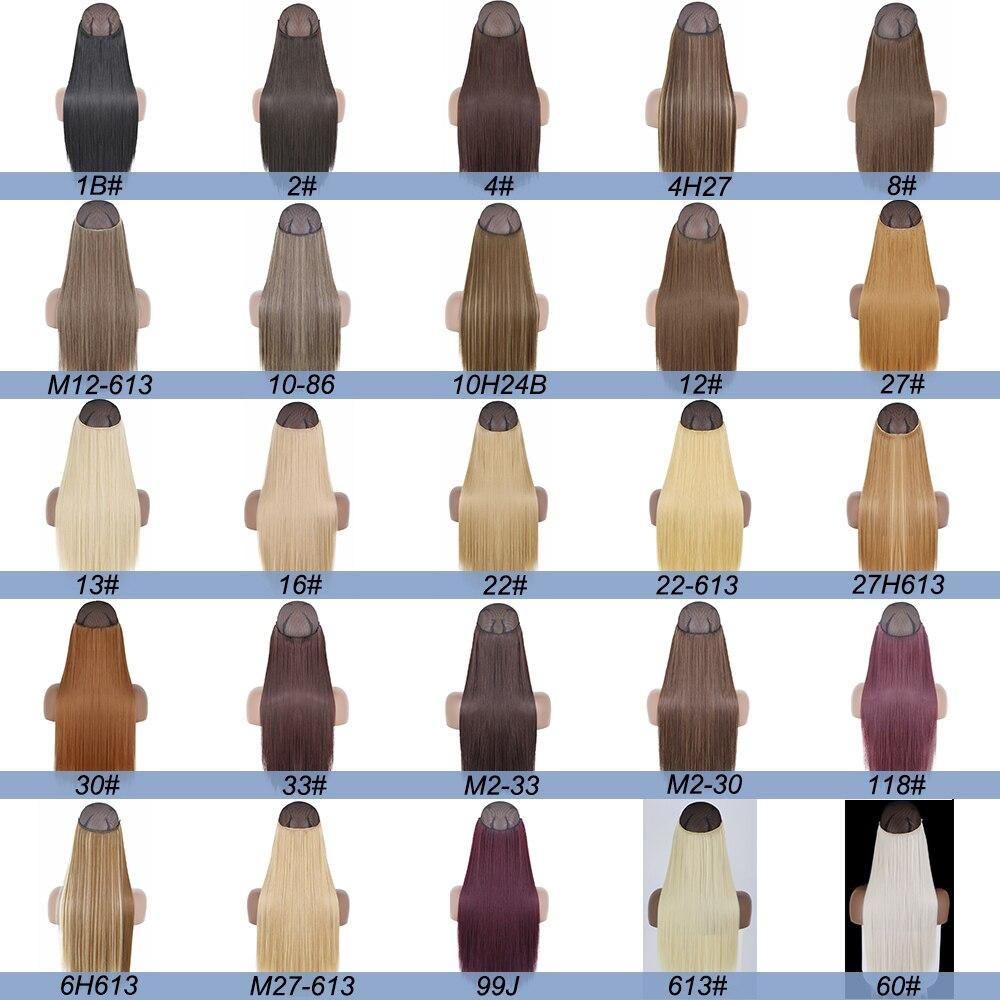 MERISIHAIR No Clips In Natural Hidden Secret False Hair Piece Synthetic Hair Extension Long Straight Fish Line Hair Pieces