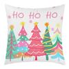New Christmas Short Plush Pillow Cover Peach Skin Digital Printing Cushion Cover Christmas Snowman Pattern