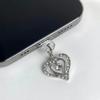 Love Rhinestone Mobile Phone Dust Plug, Good Sealing, Made Of High-quality And Durable Materials