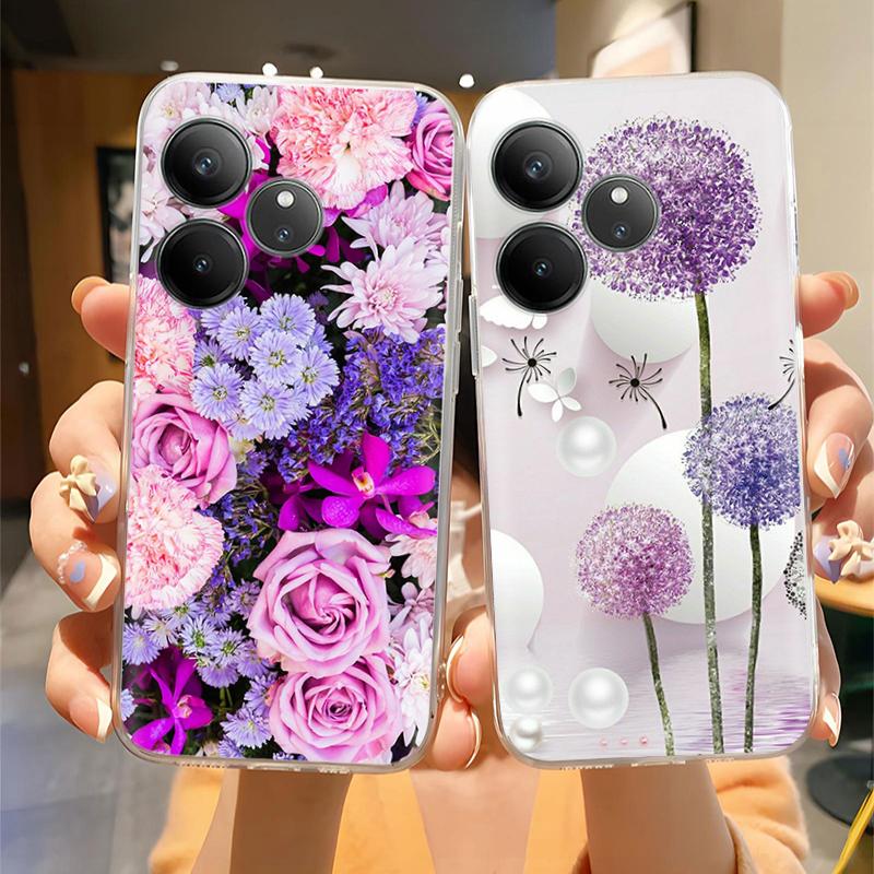 For Realme GT 6 Case Colorful Painted Cover Soft Silicone Phone Case For Realmi GT 6T RealmeGT6 GT6T Case Transparent Funda Bags