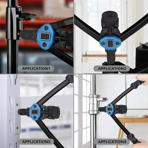 HYCDIYTS Hand Riveter Set, Rivets, Hand Nutter, Rivet Tool, Two-Handed Rivet Tool, Compatible with M3, M4, M5, M6, M8, M10, M12, Etc., Rivet Tool, DIY