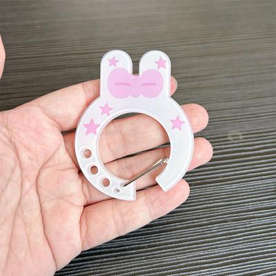 Cartoon Cute Musical Notes Carabiner Ins Acrylic Mobile Phone Pendant Backpack Hanging Handbook Decoration Gifts