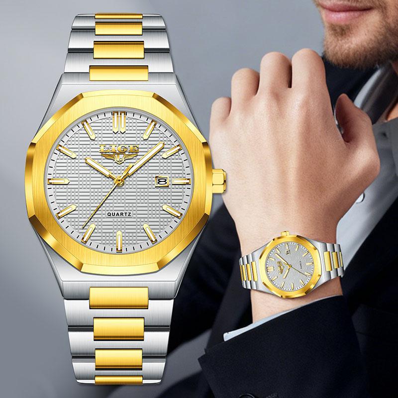 Quartz Watches For Men Fashion Business Date Chronograph Clock Male Outdoor Sport Waterproof Luminous Man Wristwatch