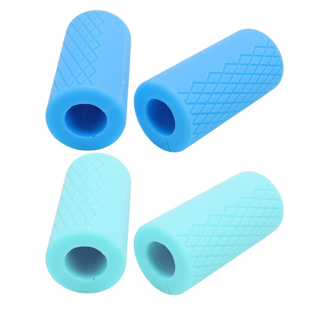 1 Pair Dumbbell Grip Anti Slip Texture Silicone Barbell Grip for Workout Fitness Accessory
