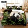 Panda Digital Printing Bedding Set, Panda Duvet Cover, 3D Bedding, Linen, Queen Size, Fashion Design