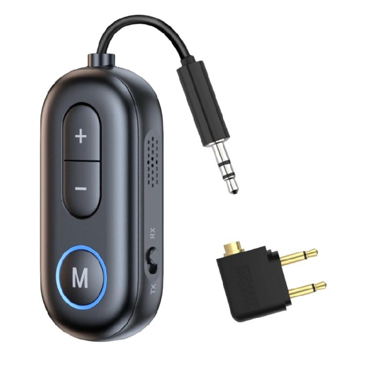Aircraft Grade Headphone Adapter With Low Latency Bluetooth-compatible Transmitter Double Device Sharing