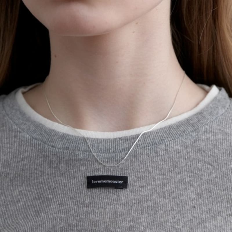 LOVE ME MONSTER [Silver] Pure Box Chain Necklace (L251MNK120)