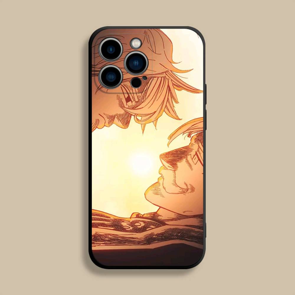 

E-Escanor Seven Deadly Sins Phone Case For iPhone 17,16,15,14,13,12,Pro,Max,Plus,E,SE4,Air,Mini Black Soft Cover iPhone15