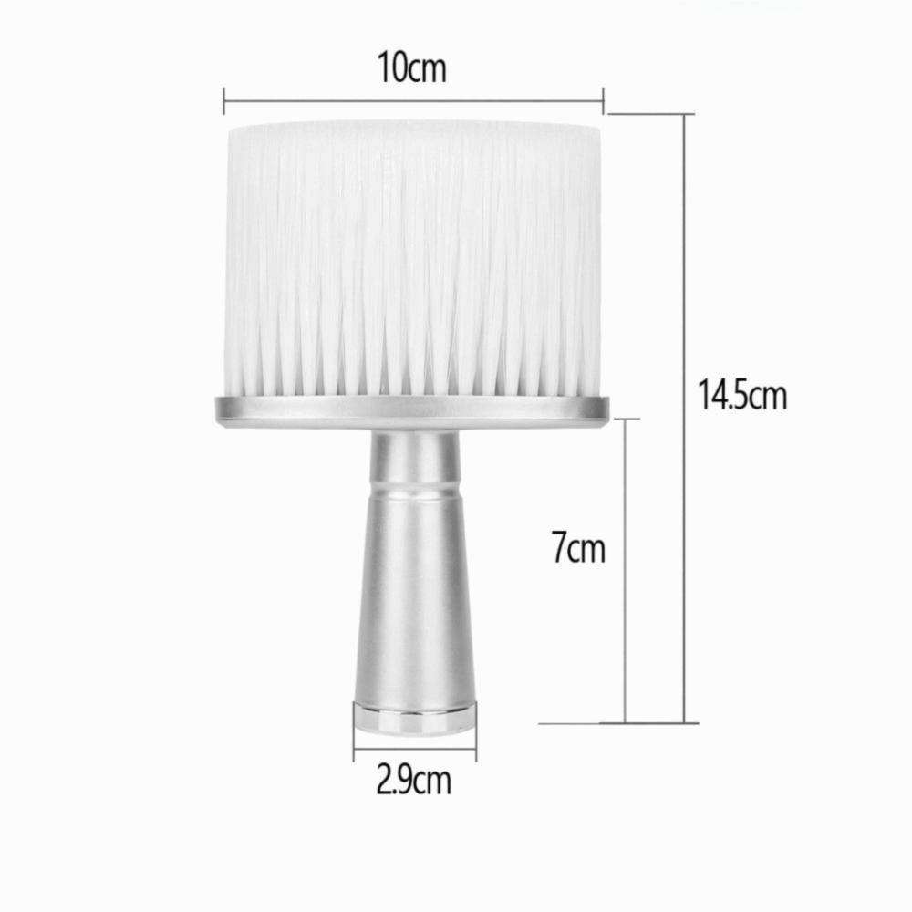 Portable Hair Dust Cleaning Brush Soft Nylon Neck Hair Removal Brush Hairdressing серебряный