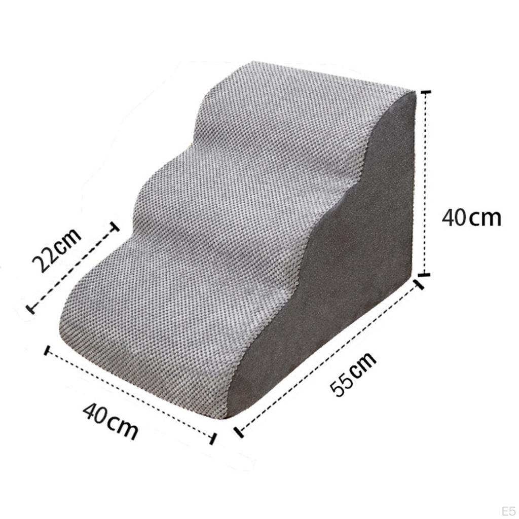 Dog Stairs Cat Ladder Detachable Washable Cover Portable Dogs Bed Wide Ramp Steps for