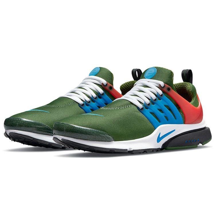 Nike Air Presto Forest Green Unisex Sneakers Team-Orange White Photo-Blue CT3550-300