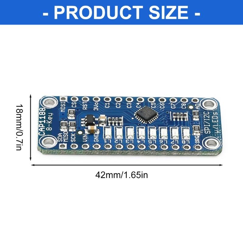 High Sensitivity CAP1188 1602 CAP Touchable Module Easy Integration for Automation Project Industrial Accessories