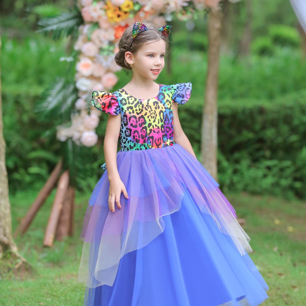 Children's Halloween Costumes Middle and Large Children's Long Gowns Cosplay Masquerade Dresses Party and Banquet Dresses