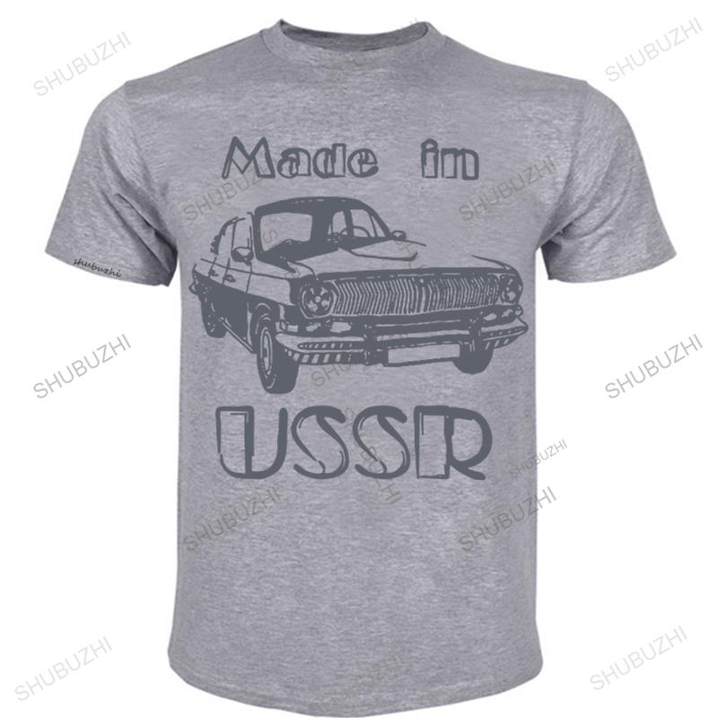 New Arrived Unisexs T Shirt Made In Cccp New TShirt Made In Ussr Retro Car Volga Cotton TShirt New Fashion Teeshirt Unisex Tee