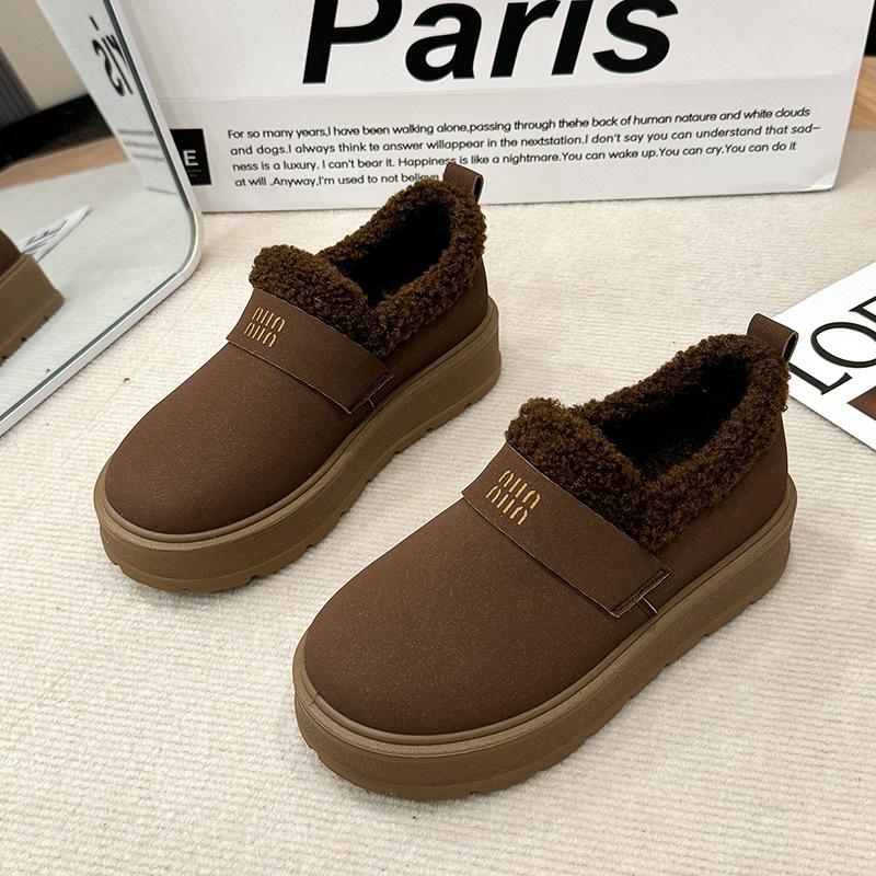 

Platform Birkenstocks Snow Boots Women s New Fleece Fashion Muffin Shoes Small Cotton Shoes 40