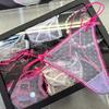 Thin Belt Underwear for Women Low Waist Mesh Seamless Panties Sweet Transparent Thong  Girl