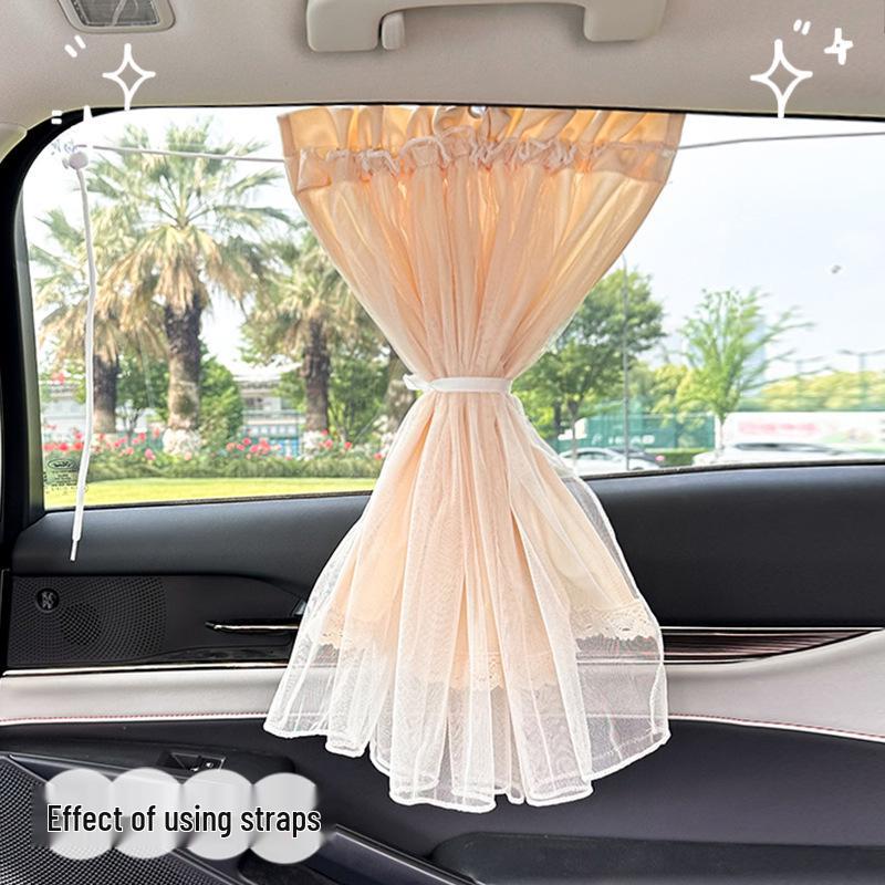 Baby Car Sunshade: Cute Lace Side Window Curtain for Sun Protection & Privacy