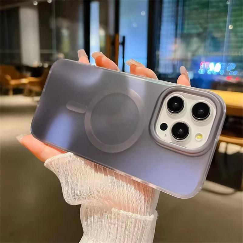 

Чехол Aurora Gradient Matte Magnetic для iPhone 16 15 14 Pro Max 16 Plus 13 Laser Colorful Rainbow для Magsafe Shockproof Cover iPhone 16 Pro Max чёрный