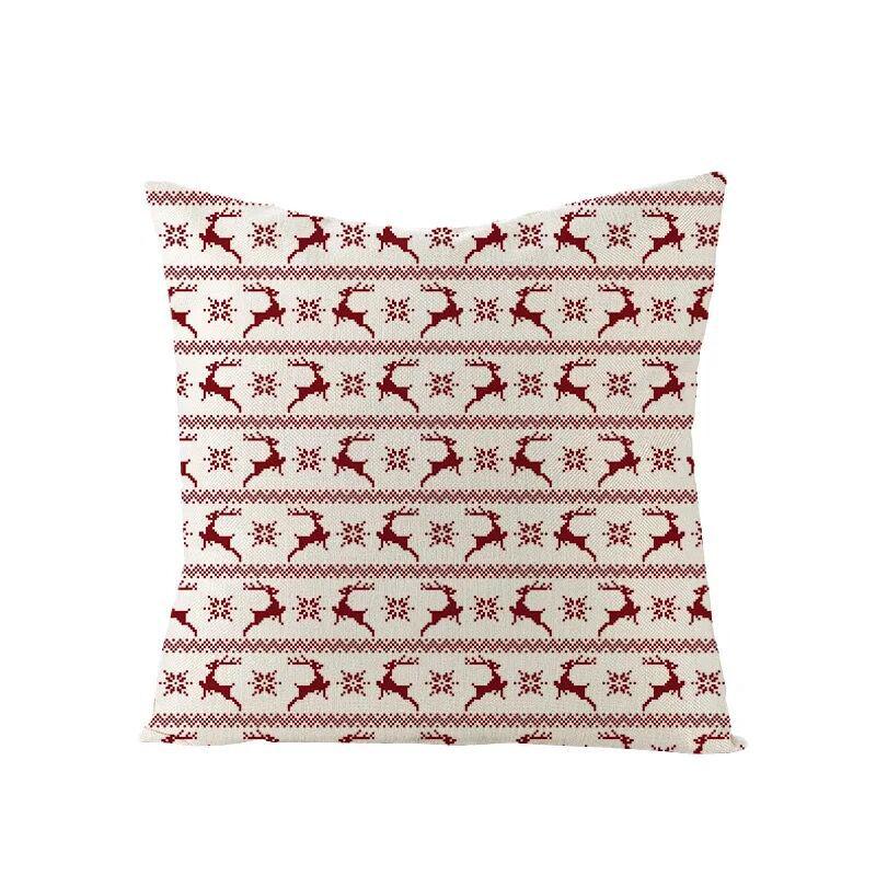 Linen Christmas Pillowcase Home Christmas Sofa Pillowcase Christmas