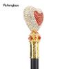 White Red Love Artificial Diamond Walking Cane Fashion Decorative Walking Stick Gentleman Elegant Cosplay Cane Crosier 97cm