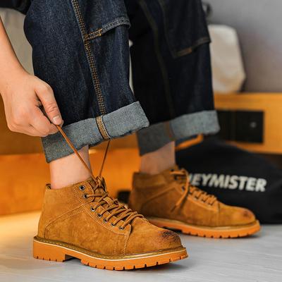 Mode Tendances Mode Homme Sport Extérieur Randonnée Alpinisme Conduite Bottes Désert Semelles Épaisses Confort Bout Rond Antidérapantes Bottines