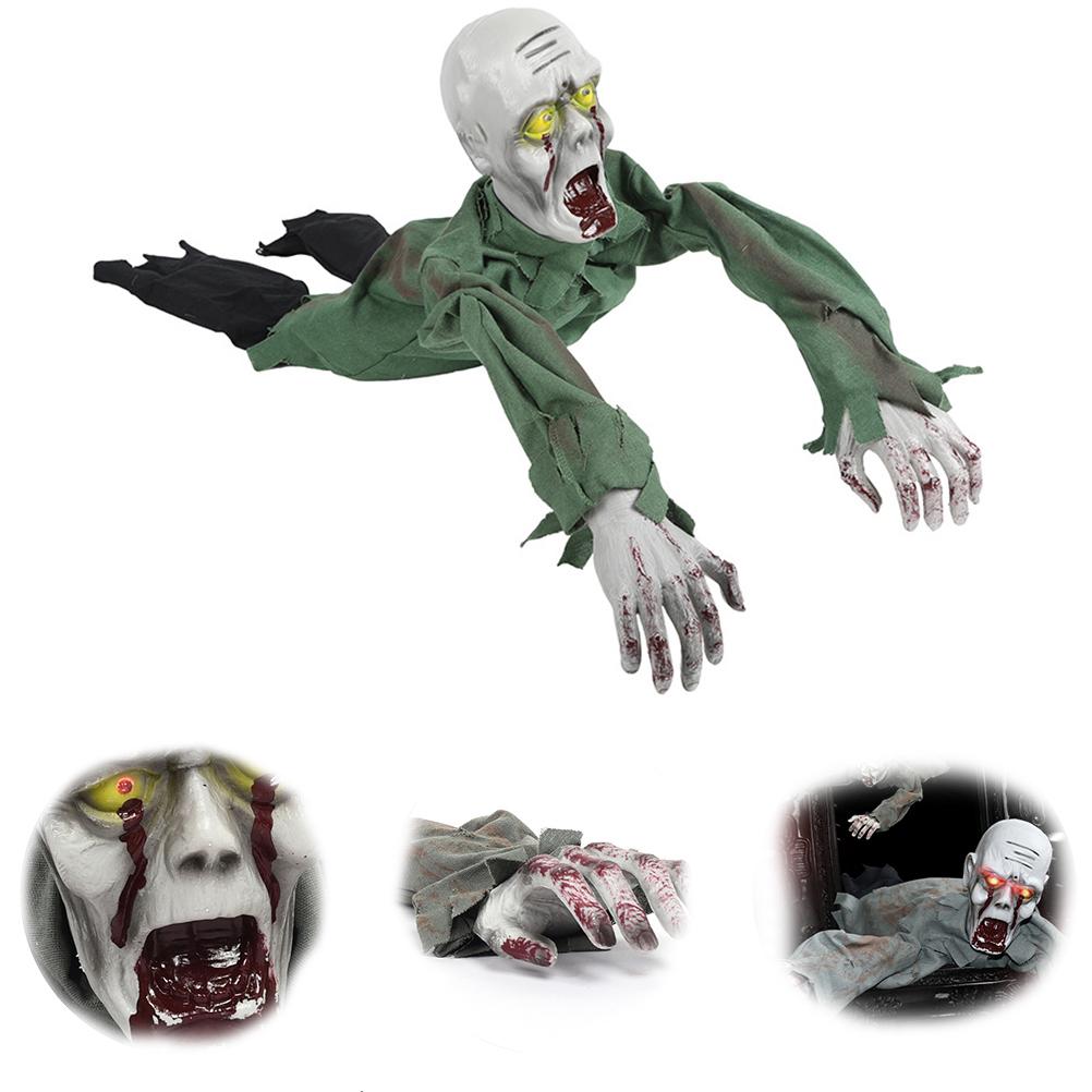 Halloween Electric Crawling Ghost with Horror Voice Sound Control Creeping Bloody Ghost Prop