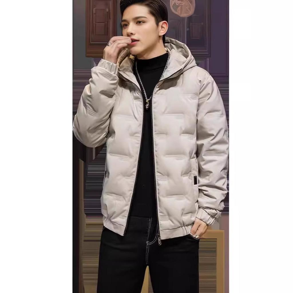 2025 Dunjakke Herre Hvit Andedun Hette Utendørs Fritid Par Arbeidsklær Fortykket Varm Løs Allsidig Jakke