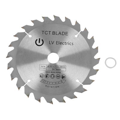165mm 24 Diş Delik Çapı 20mm Ahşap Kesimi için Daire Testere Bıçağı