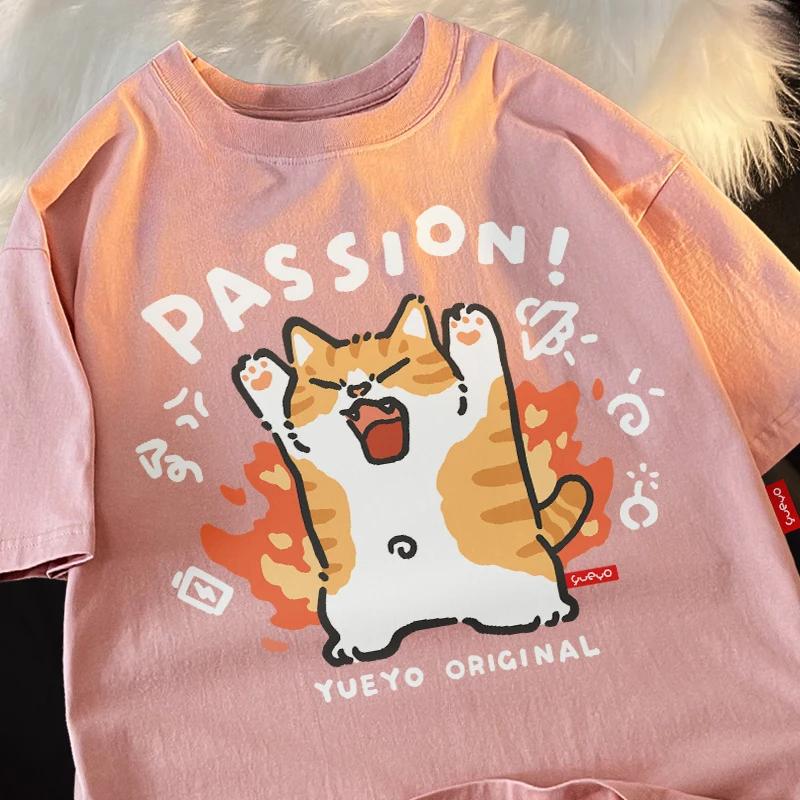 

Summer Angry Cat T-shirt ACG Anime Peripheral T Shirt Clothing Sport Soft Tee Shirt Siblings Clothing Camiseta Surf 4XL