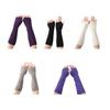 1 Pair Winter Autumn Gloves Knit Arm Warmer for Women Girls Fold Pattern Stripe Arm Wrist Sleeve Mittens