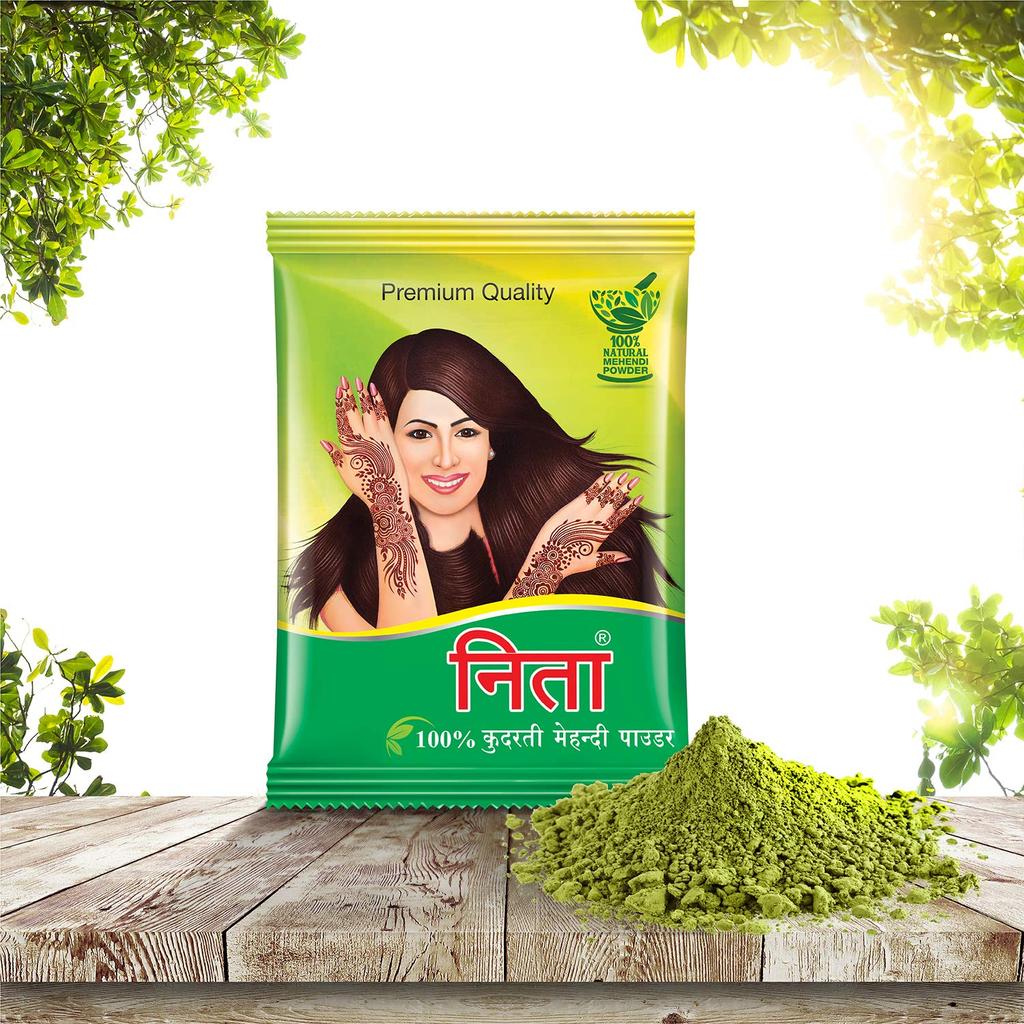 Neeta Natural Henna Powder 500 Gm Pack of 1 100% Pure Chemical-Free Hair, Hands & Feet Mehndi